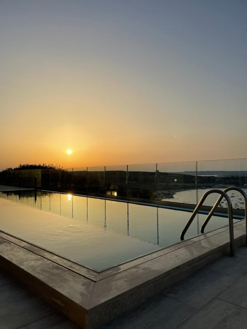 Swimming pool, Sunset