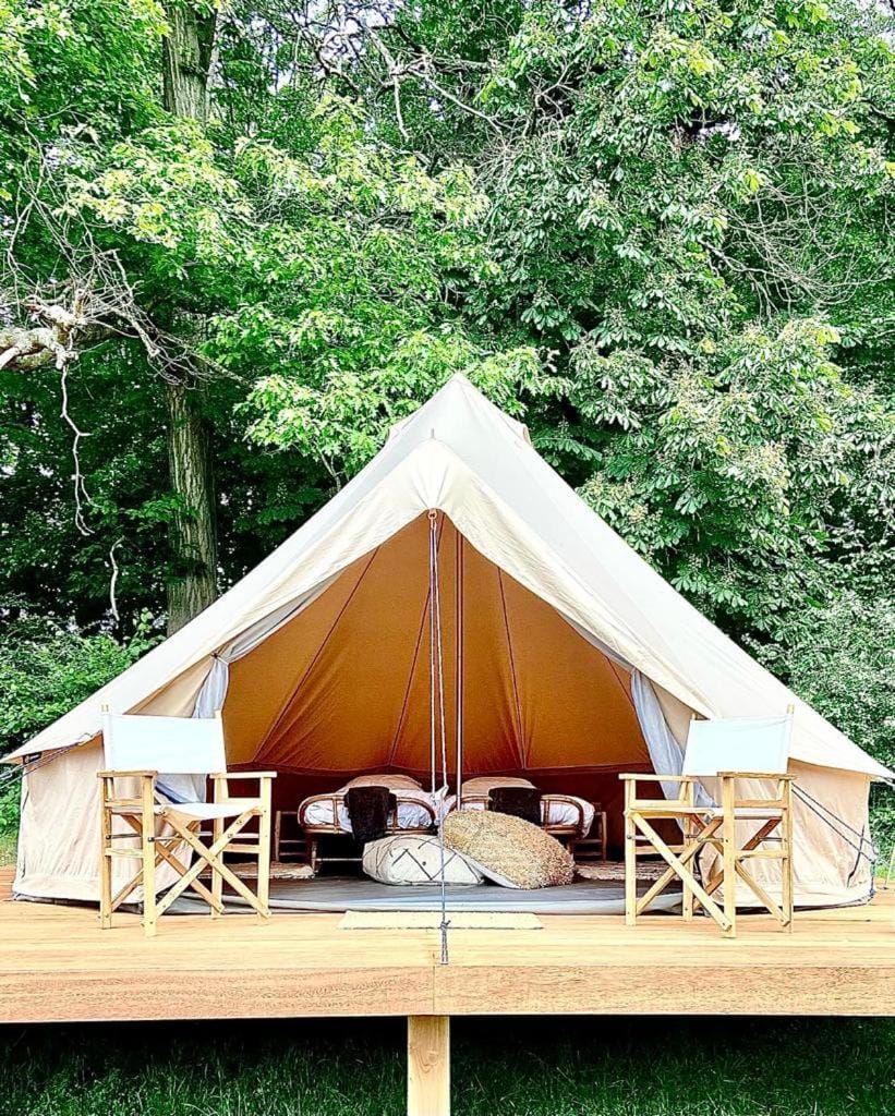 Glamping Chateau de La Chapelle Luxury tent in Belgium