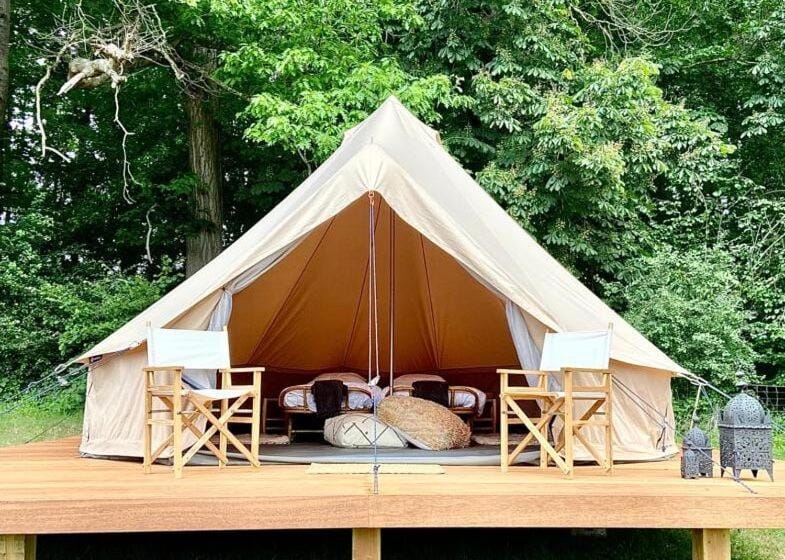 Glamping Chateau de La Chapelle Luxury tent in Belgium