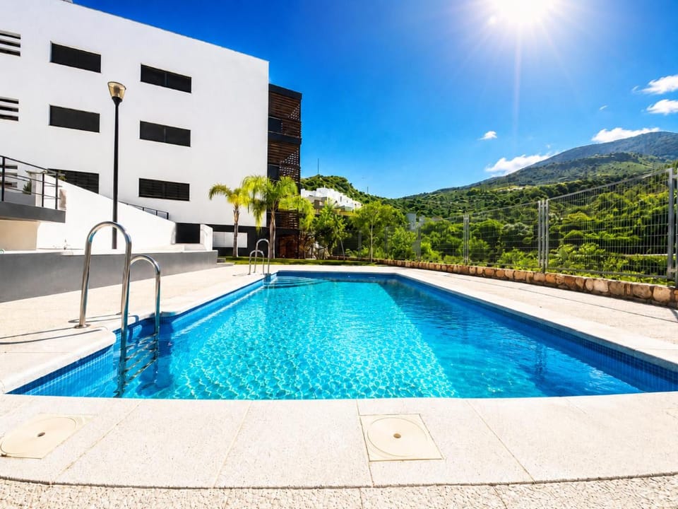 Property building, Spring, Day, Natural landscape, Mountain view, Pool view, Swimming pool