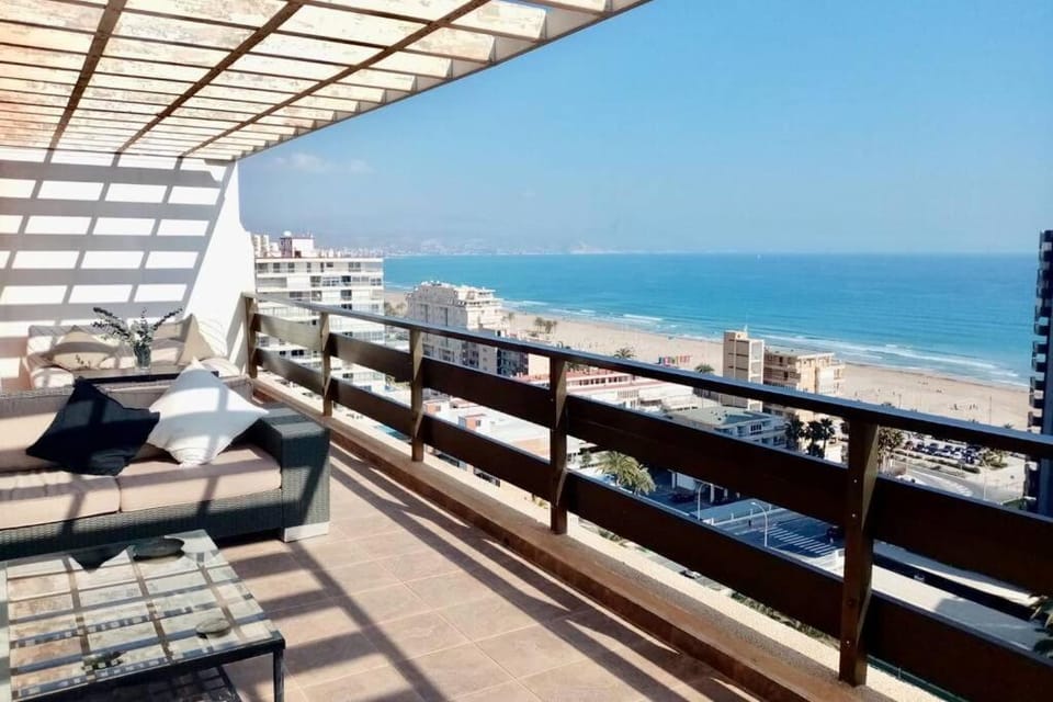 Patio, Natural landscape, View (from property/room), Balcony/Terrace, Beach, Sea view