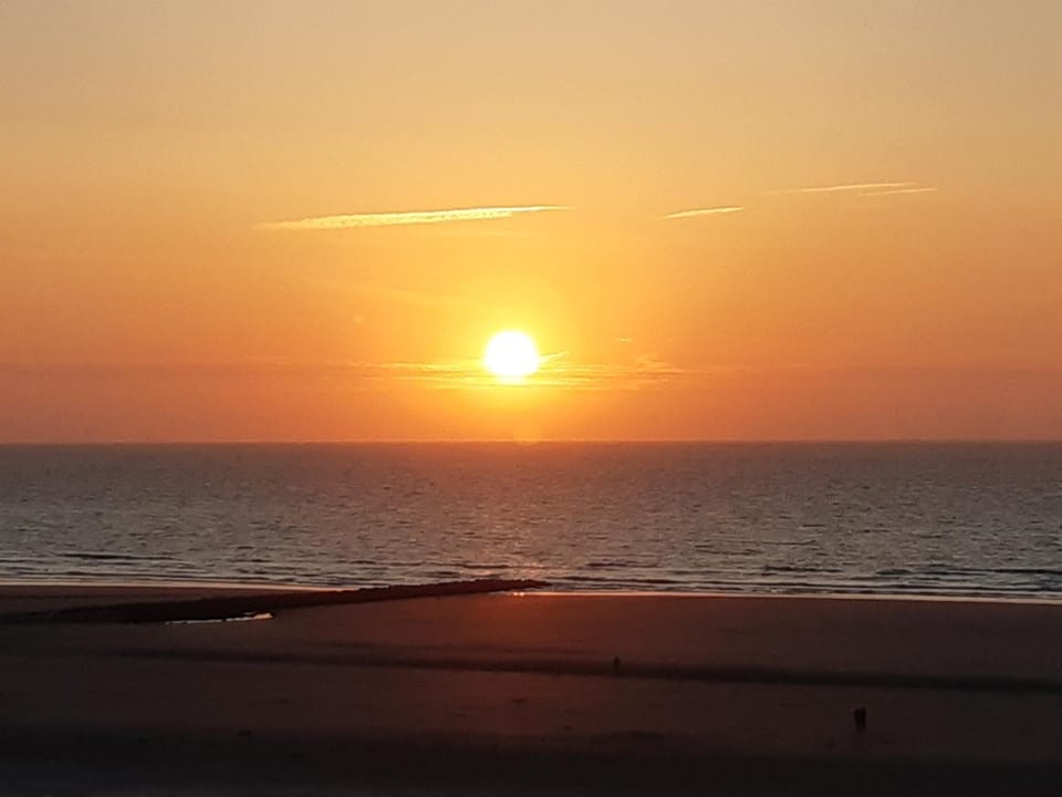 Beach, Sea view, Sunset