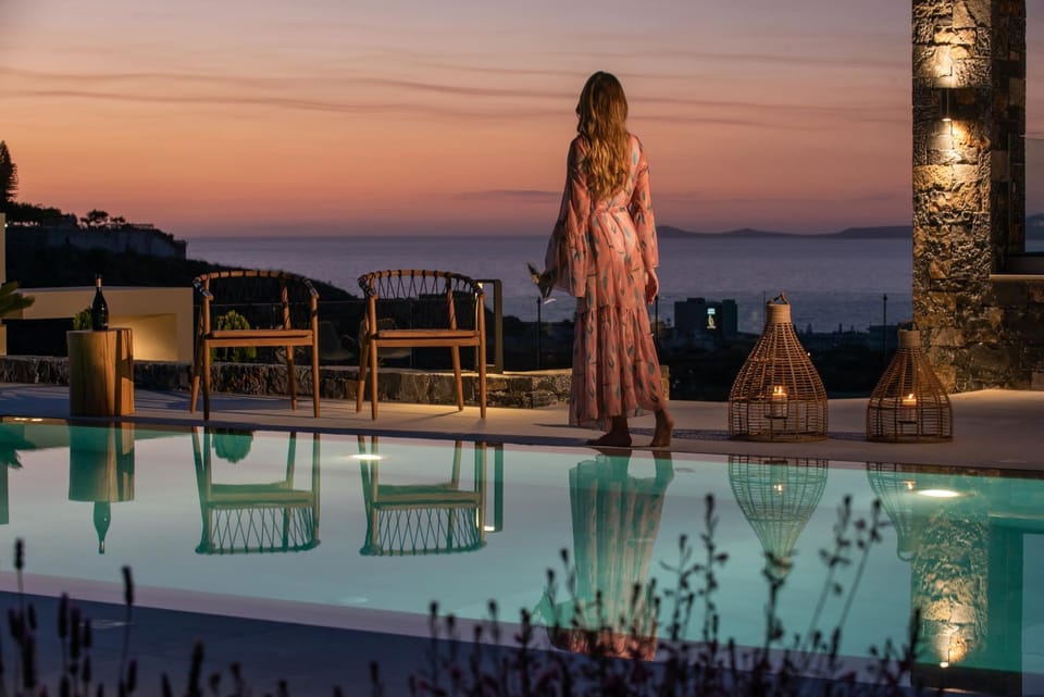 Pool view, Swimming pool, Sunset