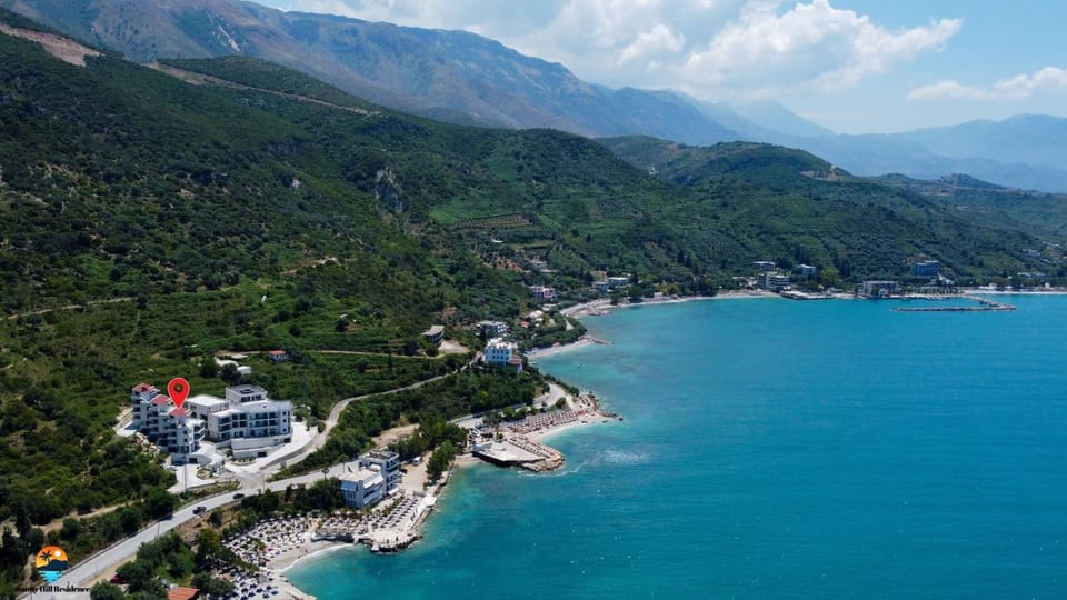 Nearby landmark, Day, Natural landscape, Bird's eye view, Beach, Mountain view, Sea view