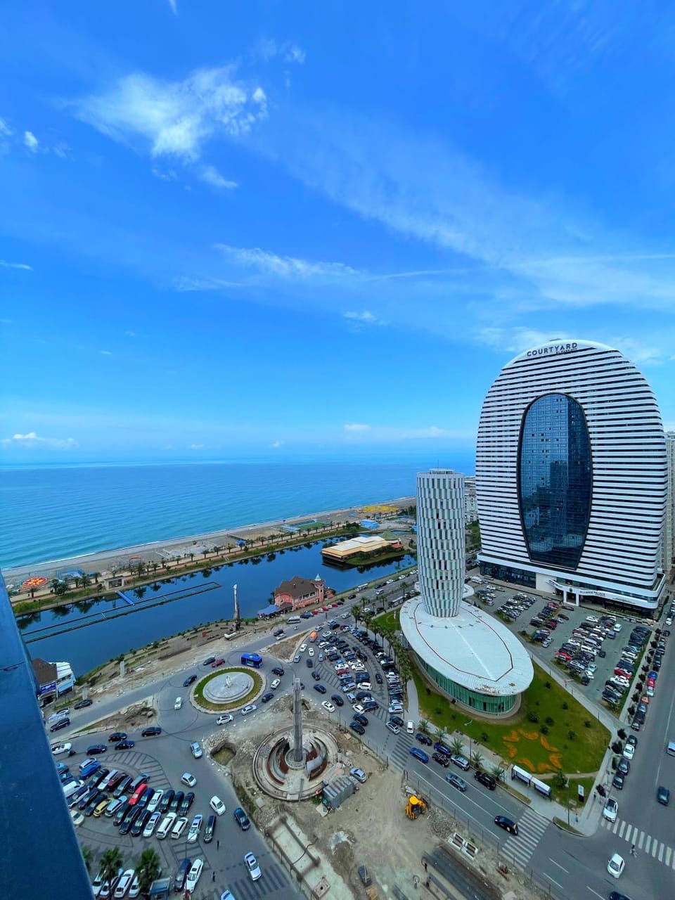 Natural landscape, Bird's eye view, City view, Sea view
