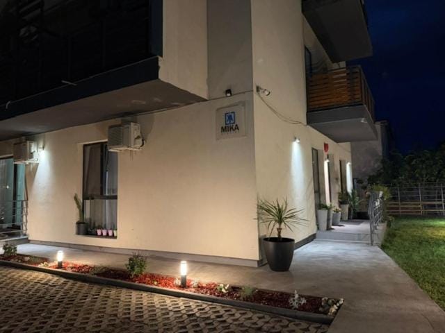 Property building, Night, Garden view