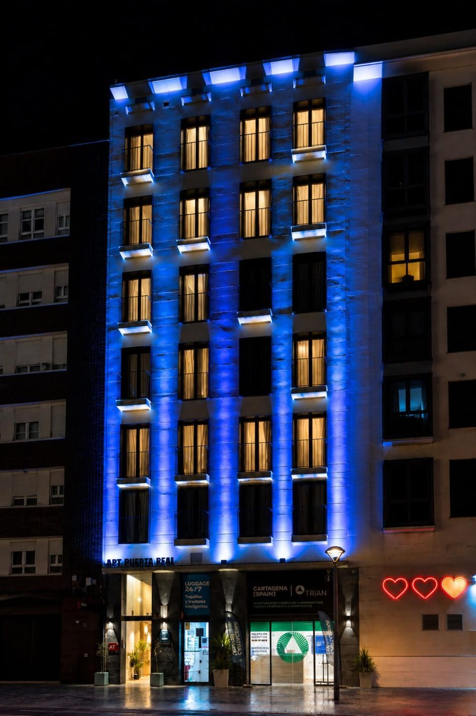 Property building, Night, City view