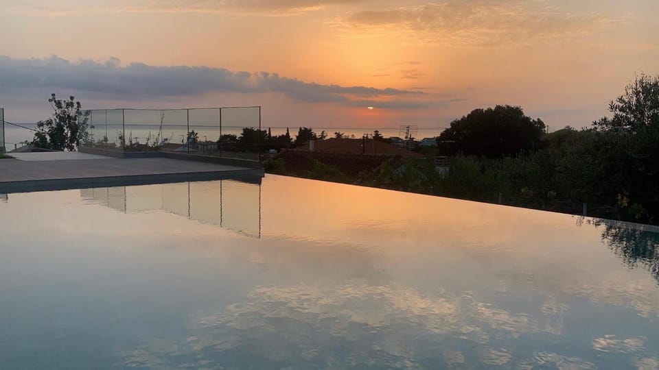 Swimming pool, Sunrise, Sunset