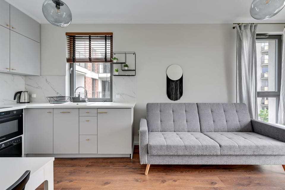 Kitchen or kitchenette, Living room, Seating area