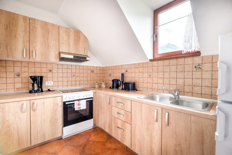 Kitchen or kitchenette, oven, stove