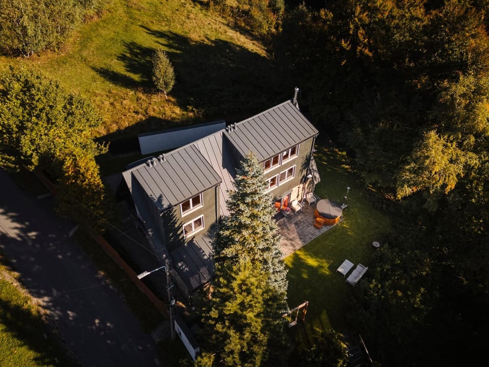 Property building, Natural landscape, Bird's eye view