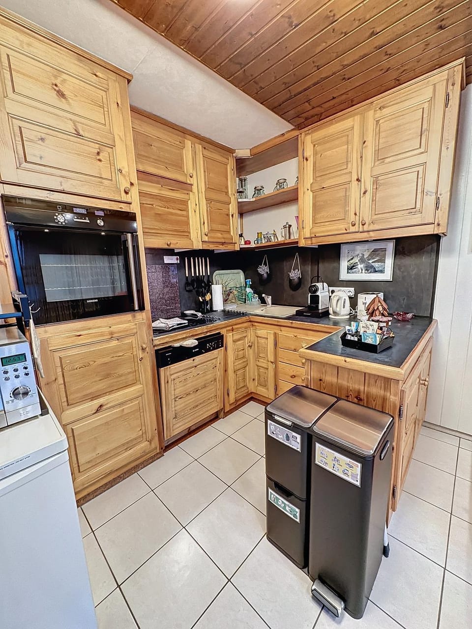 Kitchen or kitchenette, stove, kitchen
