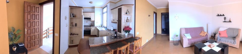 Living room, kitchen