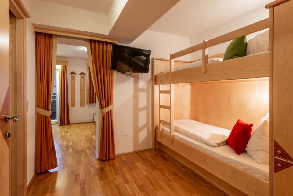 Bed, Photo of the whole room, Bedroom, bunk bed, wardrobe