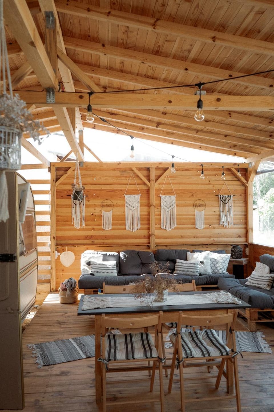 Patio, Living room, Seating area, Dining area
