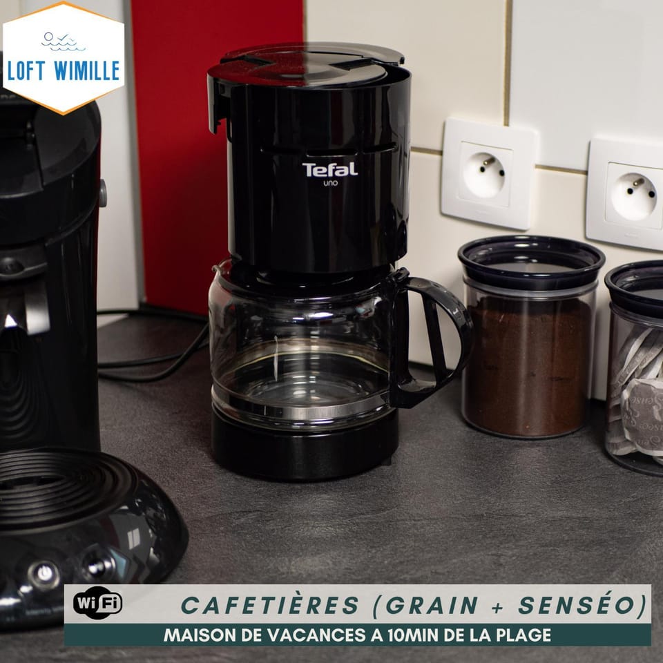 Coffee/tea facilities, Kitchen or kitchenette, Text overlay, toaster