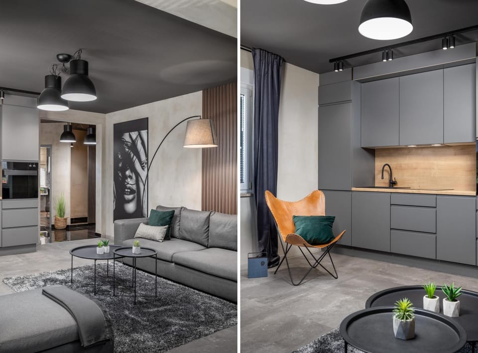 Kitchen or kitchenette, Living room