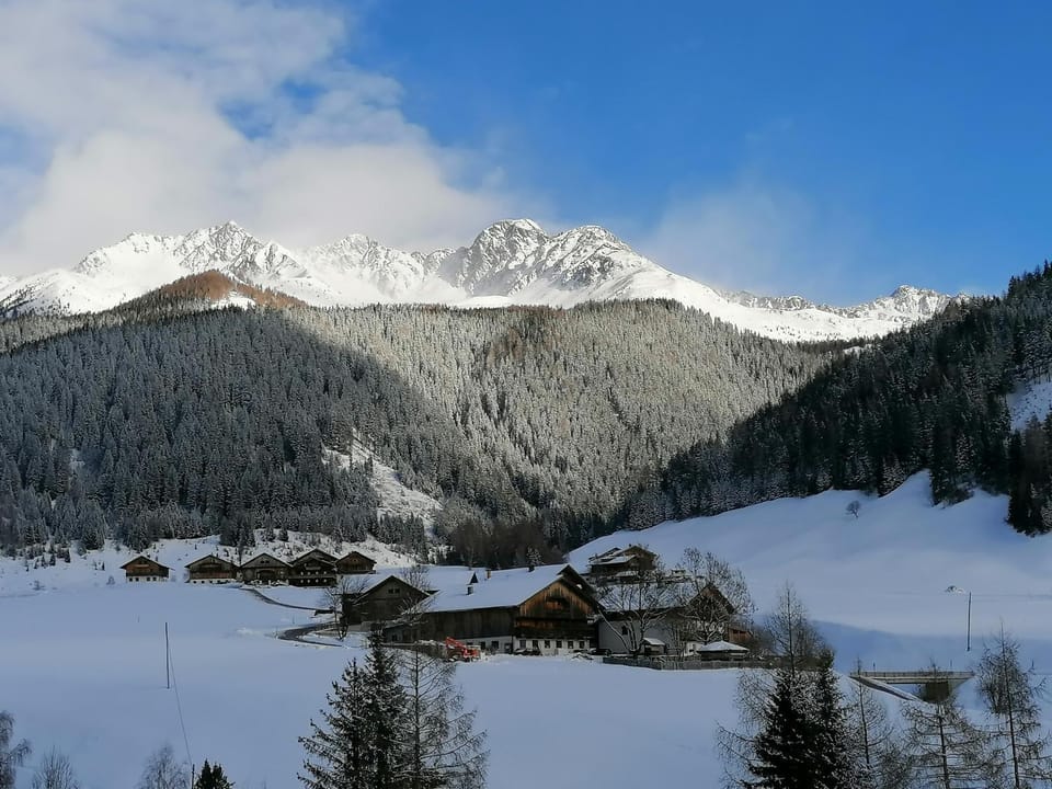 Natural landscape, Winter, Mountain view