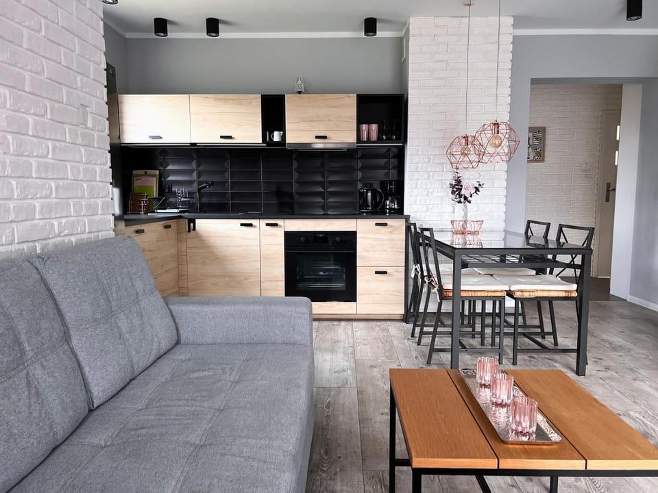 Kitchen or kitchenette, Living room, Seating area, Dining area, dishwasher, stove