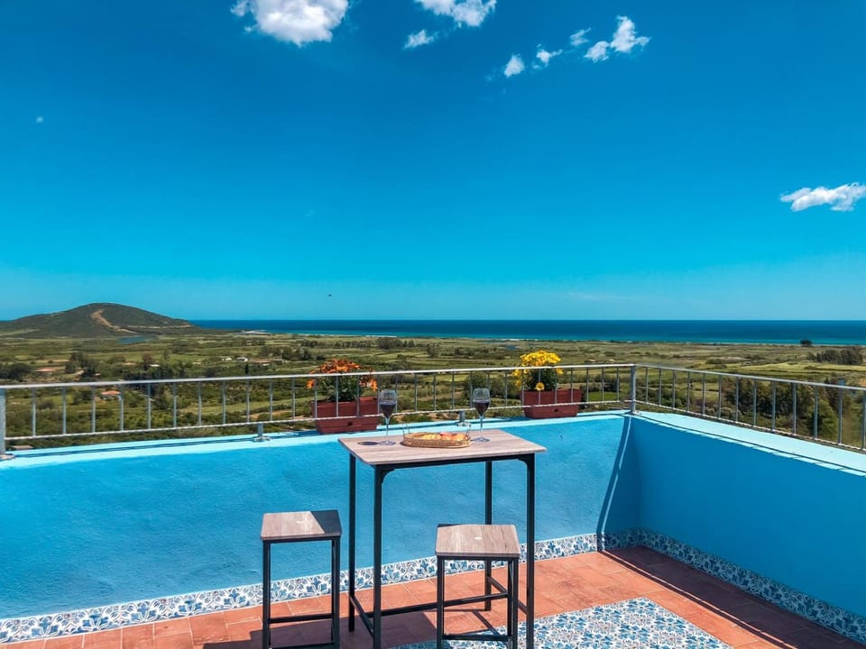panoramic ROOMS Fora e ' Muros with sea view common terrace , Ammentos Posada Bed and Breakfast in Sardinia