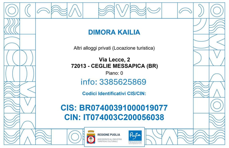 Dimora Kailia House in Ceglie Messapica