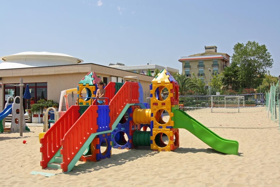 Children play ground, Beach, children