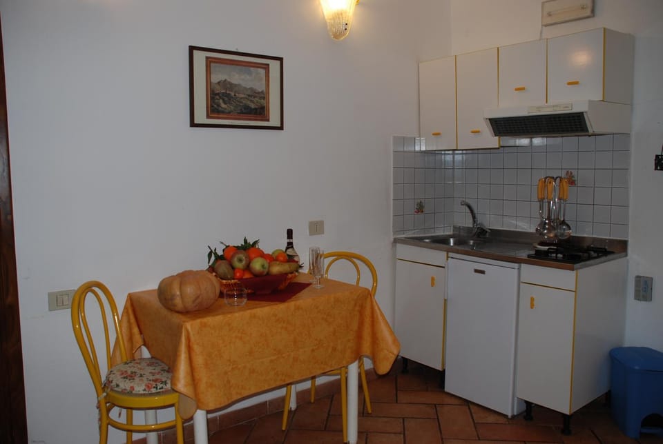 Kitchen or kitchenette, Dining area, stove