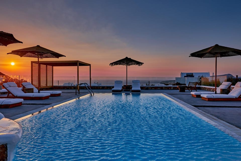 Swimming pool, Sunset