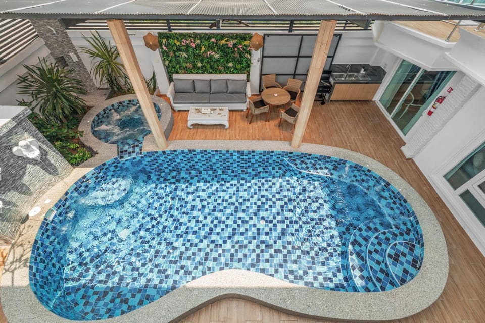 Bird's eye view, BBQ facilities, Balcony/Terrace, Swimming pool