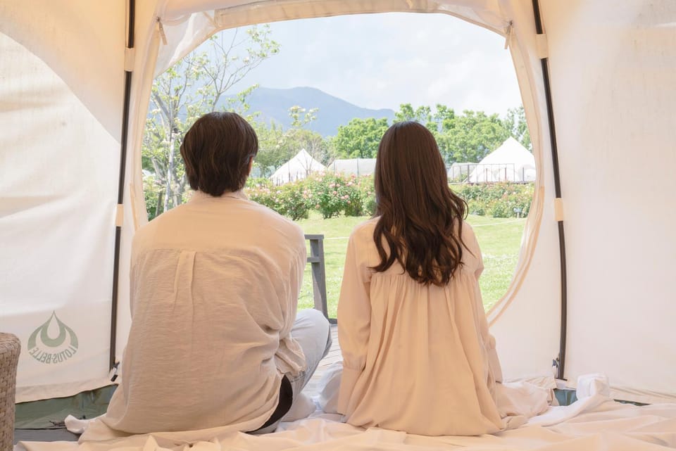 くじゅう花公園 グランピングパーク花と星 Luxury tent in Japan