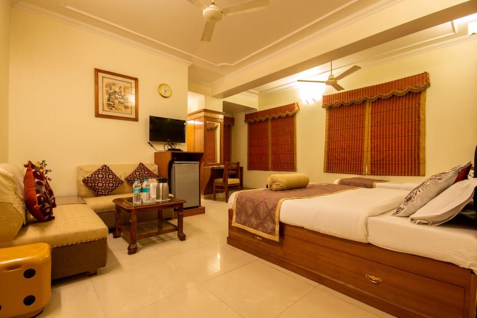 Bed, Living room, Seating area, Bedroom