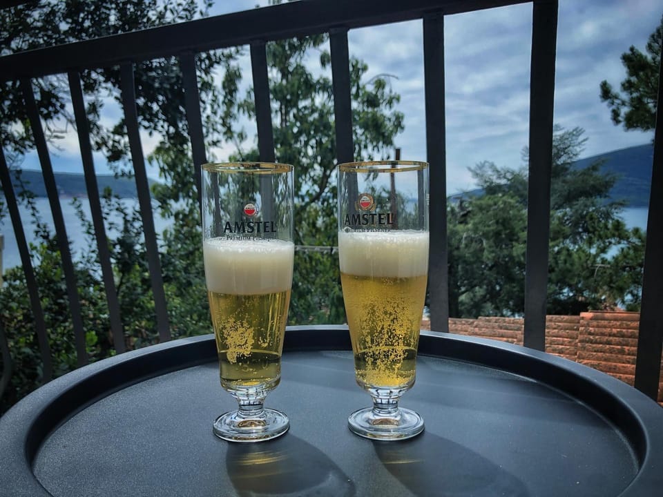 Summer, View (from property/room), Balcony/Terrace, Sea view, Drinks, Sunset