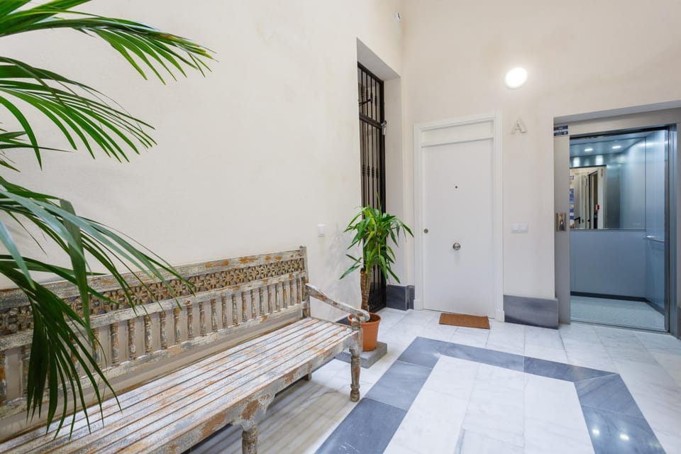 Property building, Patio, Lobby or reception, elevator