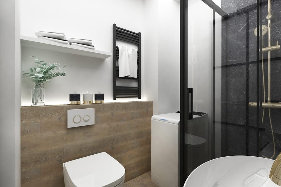 Shower, Toilet, Bathroom, towels