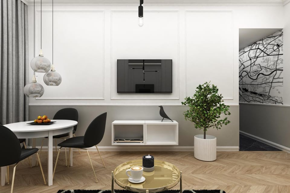 TV and multimedia, Living room, Seating area, Dining area