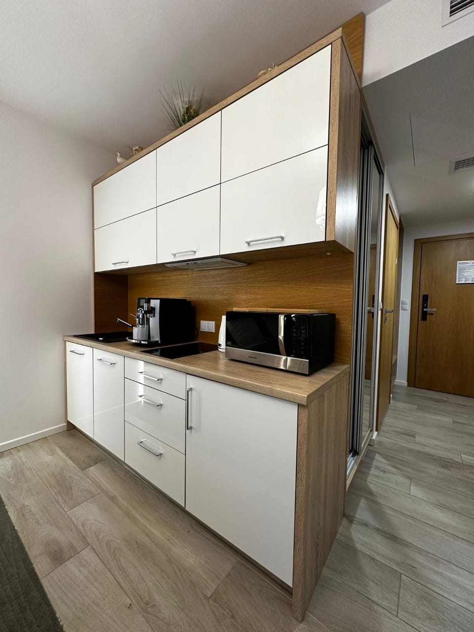 Coffee/tea facilities, Kitchen or kitchenette, stove