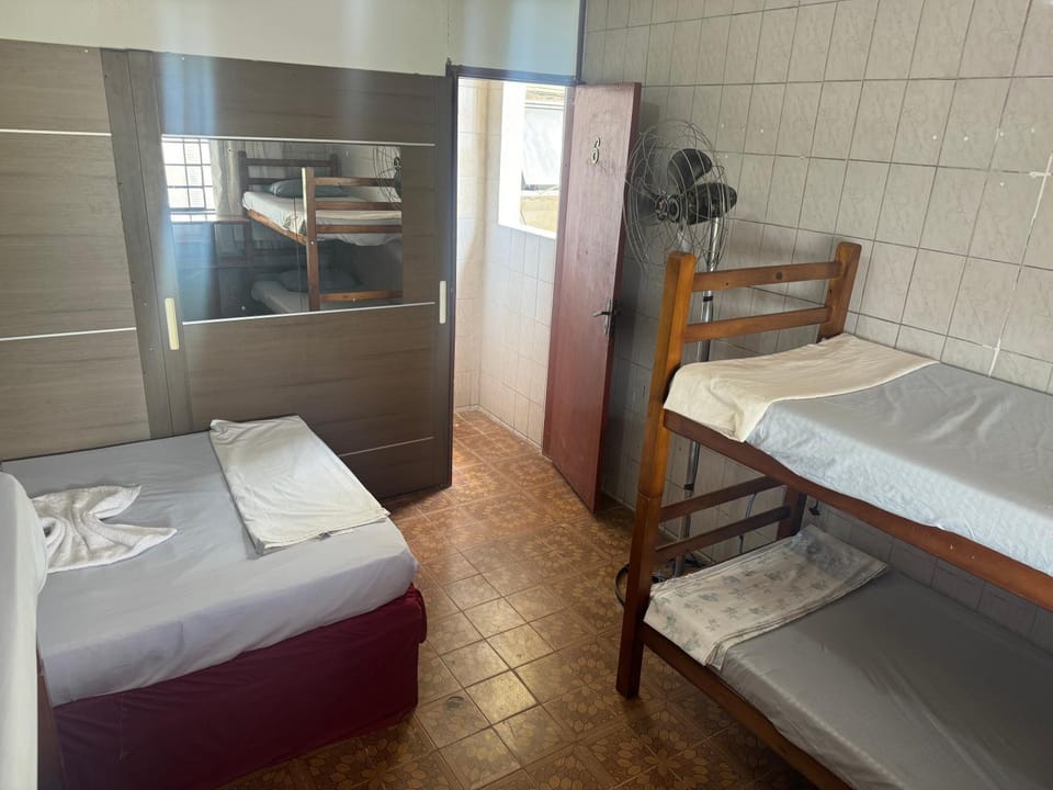 Photo of the whole room, Bedroom, bunk bed, towels