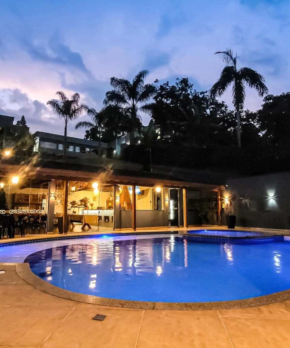 Property building, Night, Pool view, Swimming pool
