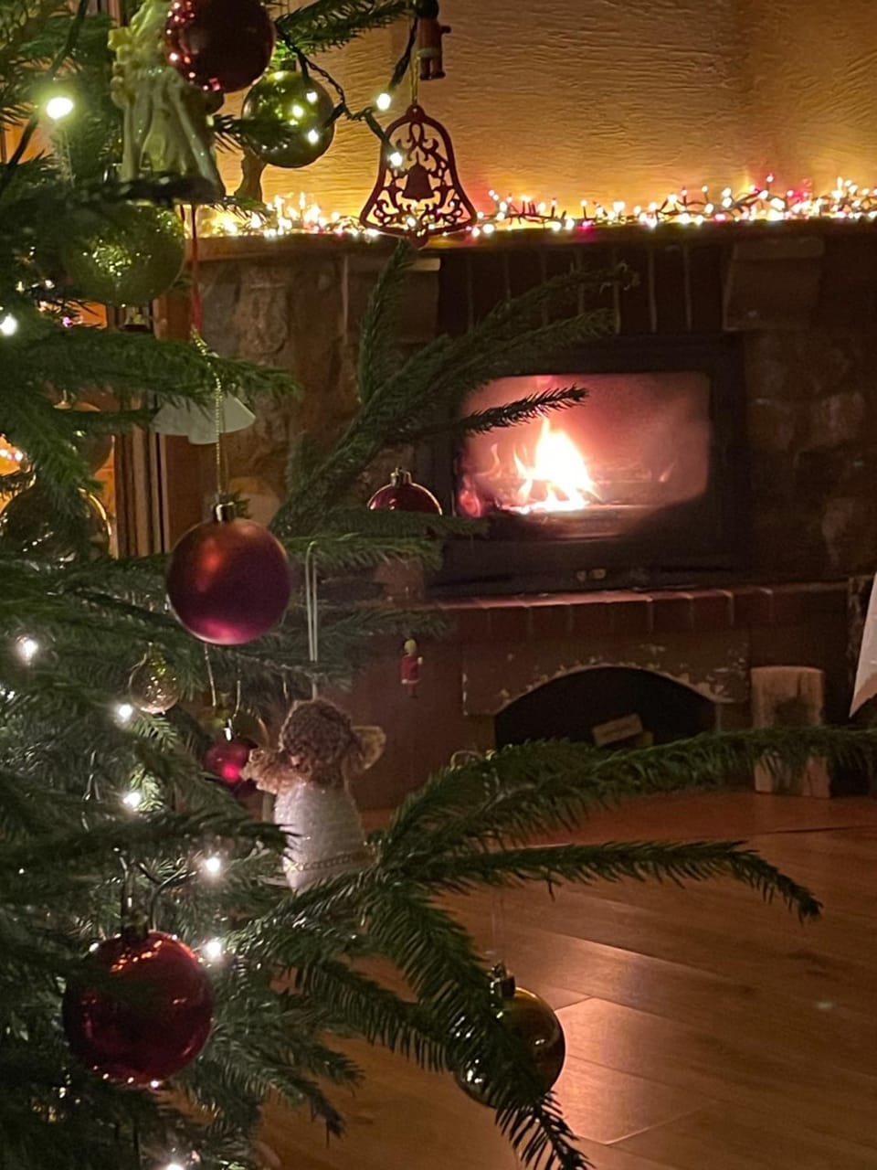 Living room, fireplace