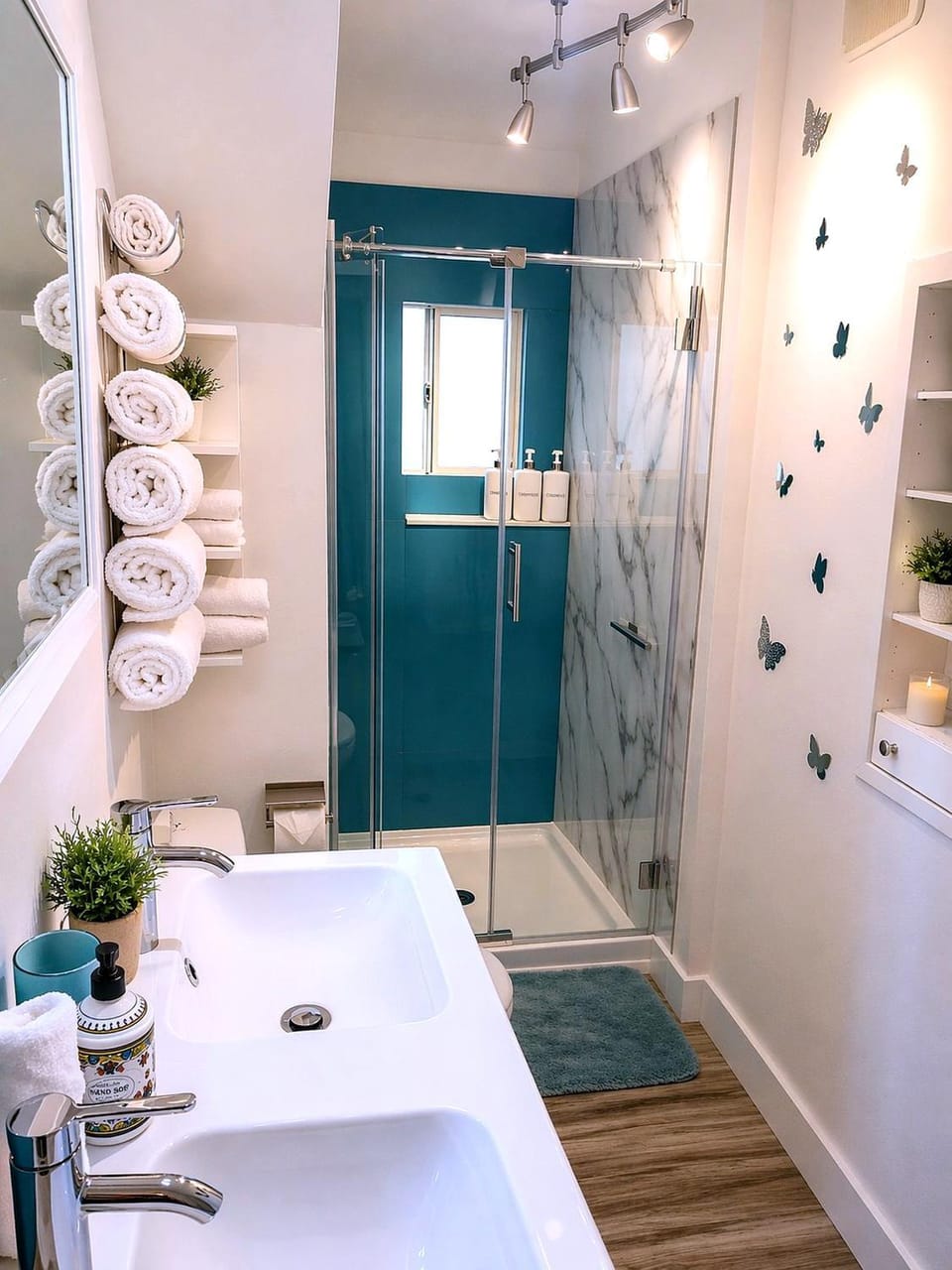 Shower, Bathroom, towels