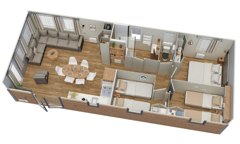 Bed, Living room, Photo of the whole room, Seating area, Floor plan, Bedroom
