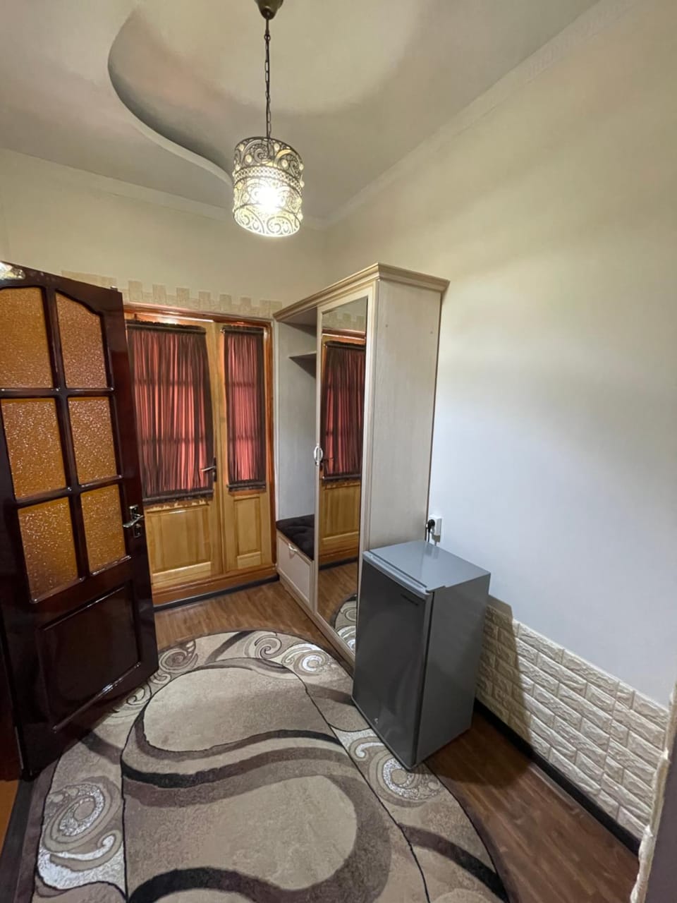 Bed, Living room, Photo of the whole room, Seating area, Bedroom, wardrobe