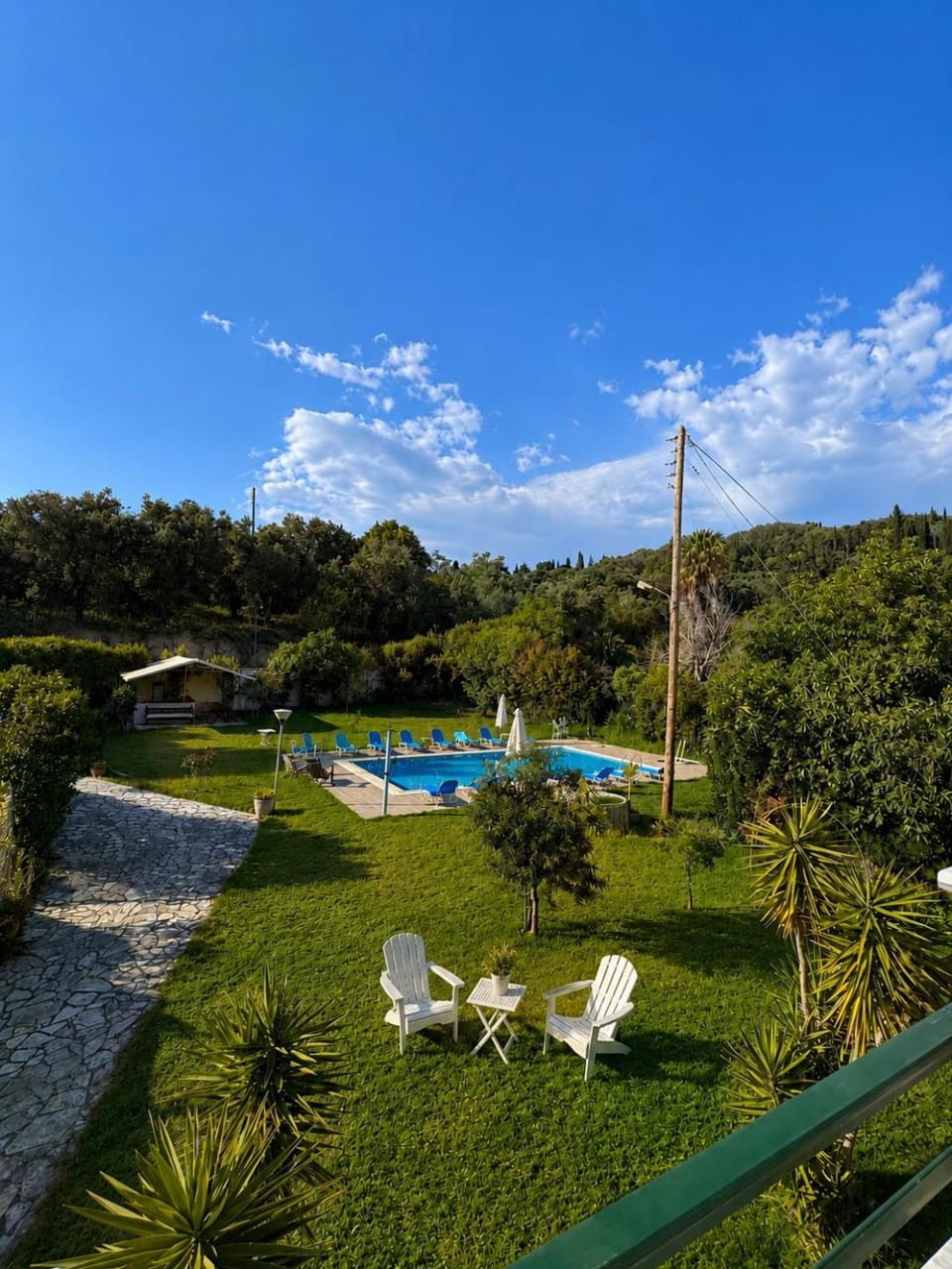 Spring, Natural landscape, Garden, Garden view, Mountain view, Pool view, sunbed
