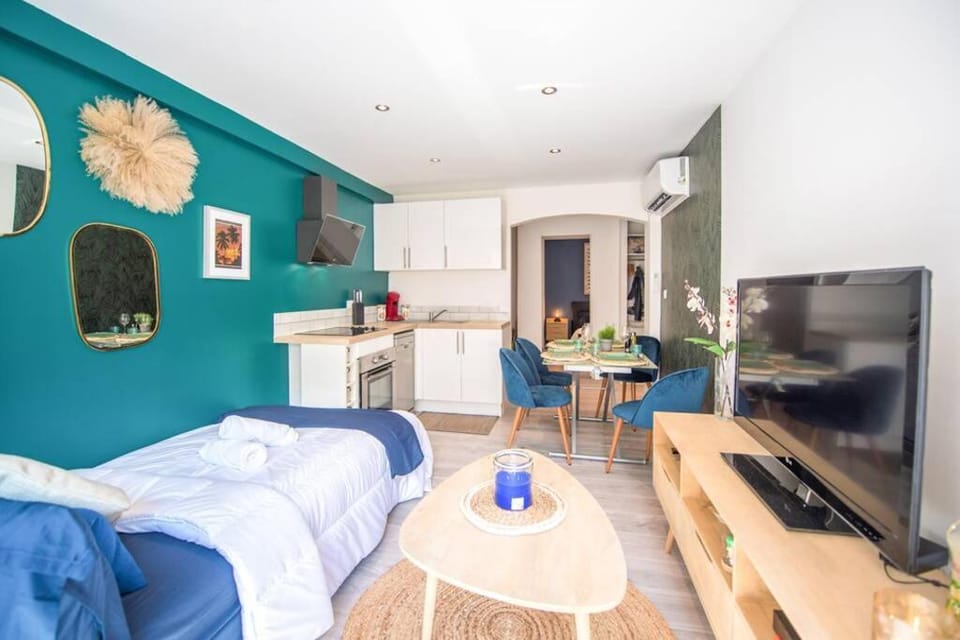 4 couchages Climatisé Direct Plage wifi parking Apartment in Antibes