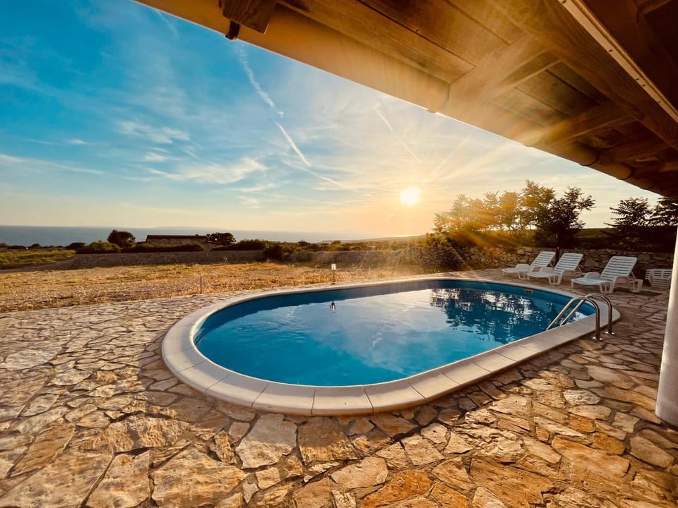 Swimming pool, Sunrise, Sunset