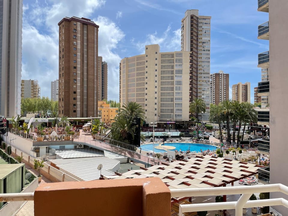View (from property/room), Balcony/Terrace, Pool view