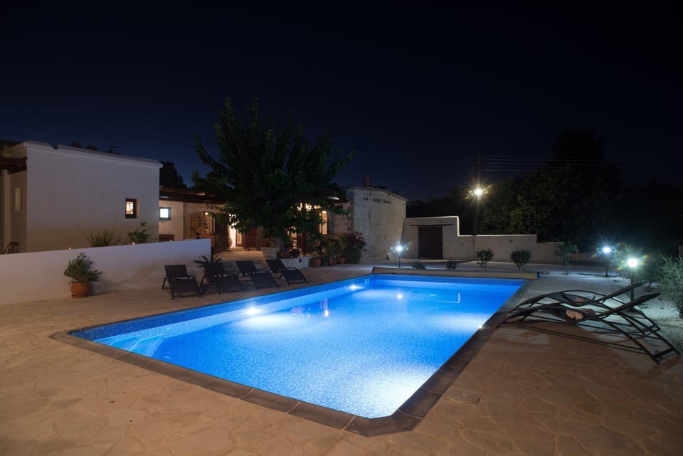 Night, On site, Pool view, Swimming pool