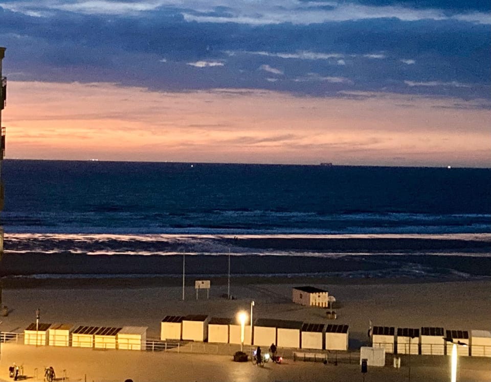Beach, Sea view, Sunset