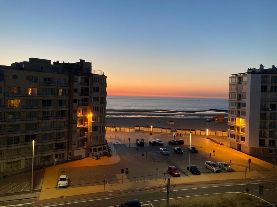 Beach, Sea view, Sunset