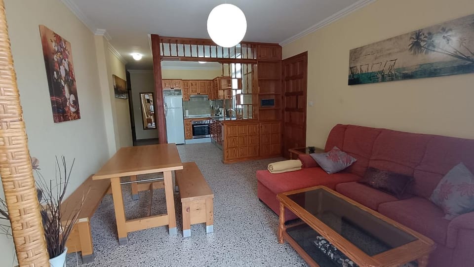 Living room, kitchen
